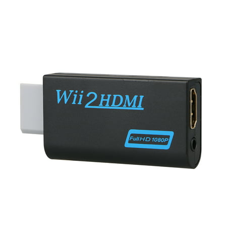 Wii to HDMI Converter for Full HD Device, Wii HDMI Adapter with 3,5mm Audio Jack&HDMI Output for Nintendo Wii,Wii U,HDTV,Monitor-Supports All Wii Display Modes 480P,NTSC (Best Wii Hdmi Adapter)