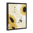 thumbnail image 4 of Stupell Industries Let It Bee Honeycomb Botanical & Floral Painting Black Floater Framed Canvas Art Print Wall Art, 17 x 21, 4 of 10