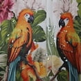 thumbnail image 5 of Orinice Bathroom Shower Curtain Blue Bird Blossom Paradise Flora Beauty Graphic Palm Exotic Random Flowers Drawing Romantic Floral Decorative Bath Curtain Water Proof with Hooks  60x72, 5 of 7