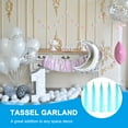 thumbnail image 5 of Uxcell Tassel Garland Banner Tissue Paper Tassels Party Decorations DIY Kits for Wedding Birthday Light Blue, 5 of 6