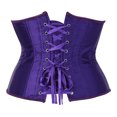 thumbnail image 3 of Grebrafan Underbust Corset Lace up Vintage Dark Purple 7XL, 3 of 5