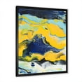 thumbnail image 2 of Designart 'Abstract Marble Composition In Blue and Yellow I' Modern Framed Art Print, 2 of 4