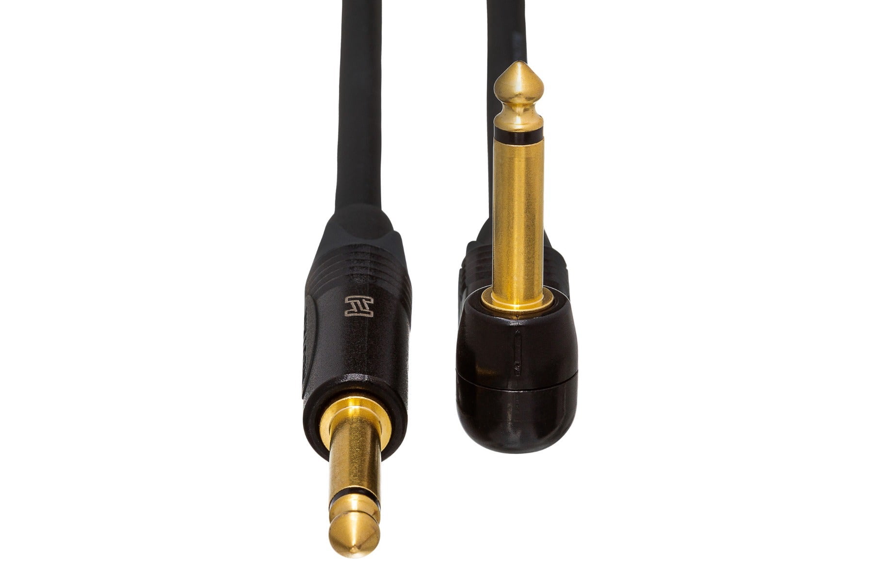 Hosa Technology 10' Straight 1/4" Plug Male to Right Angle 1/4" Plug Male Edge Guitar Cable