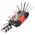 thumbnail image 2 of harmtty Bike Wrench Tool 16-In-1 Multifunction High Strength Folding Professional Cycling Mountain Bike Screwdriver Tire Repair Tool Cycling Supplies,Red, 2 of 8