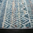 thumbnail image 3 of SAFAVIEH Crystal Rodina Abstract Area Rug, Ivory/Blue, 6'3" x 6'3" Round, 3 of 11