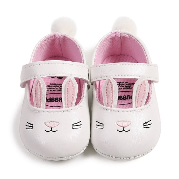 MEZZALL Baby Sandals For Girls Soft Sole Walking Shoes Breathable Comfortable Toddler First Lightweight Summer Casual Bunny Design Infants Footwear Trendy / 13