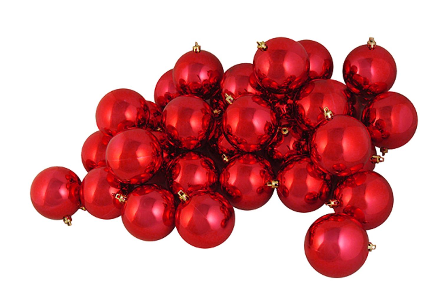 Brillant 60ct Red Hot Incassable Boule de Noël Ornements 2.5" (60mm
