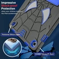 thumbnail image 5 of Allytech for Samsung Galaxy Tab A9+ 11.0" Case 2023 (SM-X210/X215/X216), Rugged Case with Hidden Kickstand & Adjustable Shoulder Strap, Thickned Silicon Edges Shockproof Protective Case - Black+Blue, 5 of 6