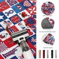 thumbnail image 5 of Area Rugs 5'x7', 4th of July Carpet Runner Indoor Outdoor Rugs Home Decor Aesthetic, Red White and Blue Plaid Patriotic Memorial Day Non Slip Mats Washable Accent Rug for Living Room Bedroom, 5 of 8