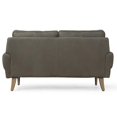 thumbnail image 4 of RST Brands Etson Hand-tipped Aniline Leather Modern 59" Sock Arm Sofa - Pewter, 4 of 7