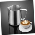 thumbnail image 4 of Jarra para espumar leche de acero inoxidable, 20 oz, artesanal, crema Latte, espumador, taza, jarra, máquina para hacer café expreso, acabado pulido, 4 of 5
