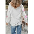 thumbnail image 6 of Casuashion Sparkle Santa Graphic Oversized Long-Sleeve Blouse - Fashionable Sequin Christmas Sweater, 6 of 8