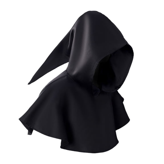 LEKWK Medieval Hooded Cowl Cape Short Gothic Wizard Cloak Accessories Set Classic Halloween Cosplay Costume Themed Party Festival Dress Up