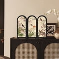 thumbnail image 4 of vlrwzc Mini Folding Screen, 3 Panel Divider, Chinese Style Vintage Desktop Folding Screen Feng Shui Ornaments for Home Office New Year Decoration, 4 of 7