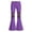 Purple, variant on Xijirk Solid Polyester Kids Bell Bottom Flare Pants Girls Knee Leopard Crisscross Lace-Up Casual Long Trousers Outdoor Daily Pants Purple,7-8 Years