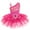 Rose Red, variant on IBTOM CASTLE Kid Girls Sequins Flower One Shoulder Ballet Dance Dress Sleeveless Ruffle Tutu Skirted Leotard Ballerina Dancewear Outfit