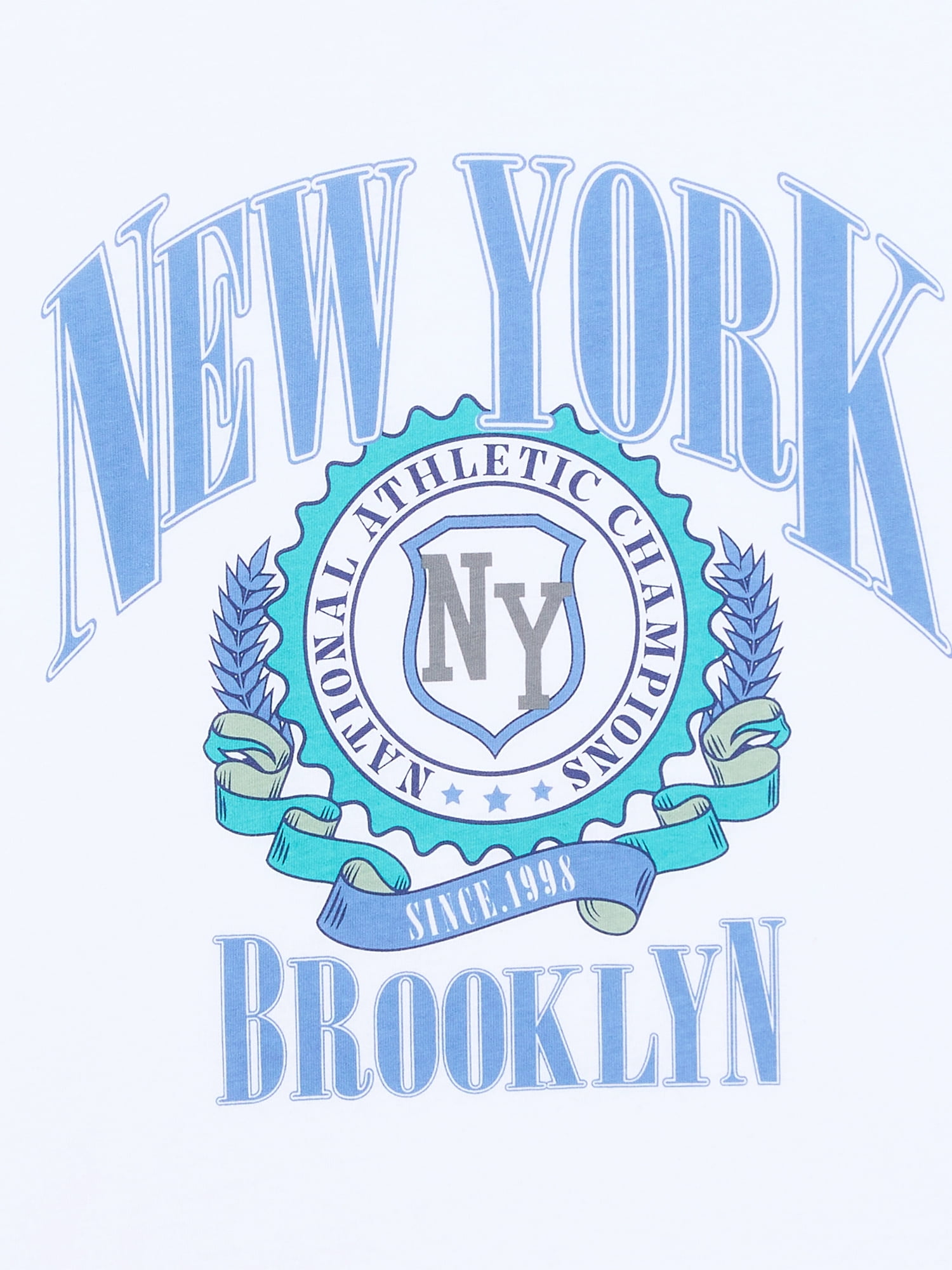 Wonder Nation Girls New York Athletic Graphic Tee with Short Sleeves, Sizes 4-18
