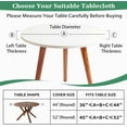thumbnail image 2 of Round Fitted Tablecloth with Elastic Tropical Palm Leaves Outdoor Tablecloth Round Table Cover Waterproof Tablecloth for Kitchen Party Picnic Fits 36-44" Diameter Round Tables, 2 of 6
