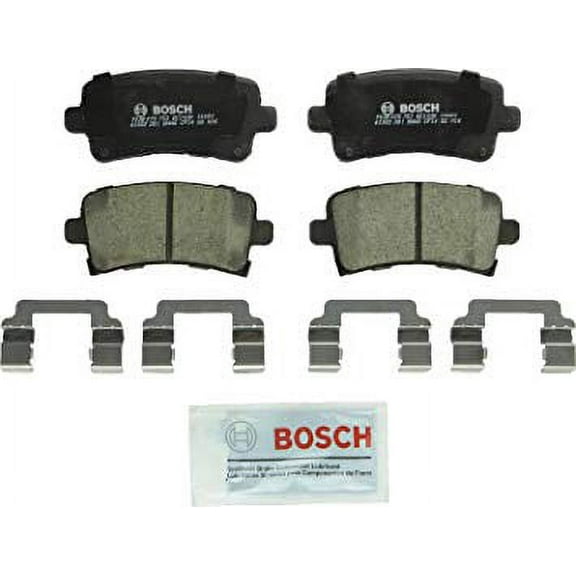 Bosch BC1430 QuietCast Premium Ceramic Disc Brake Pad Set For Select Buick Allure, LaCrosse, Regal; Cadillac XTS; Chevrolet Impala, Malibu; Saab 9-5; Rear