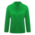 thumbnail image 6 of Aoiroe Womens Cowl Neck Tunic Tops,Womens Long Sleeve Tops Crew Neck Basic T Shirt, Warm Tops, Lightweight Casual Tunic Tops, Tunic Sweater, Long Sleeve Shirts for Women, Green XL, 6 of 6