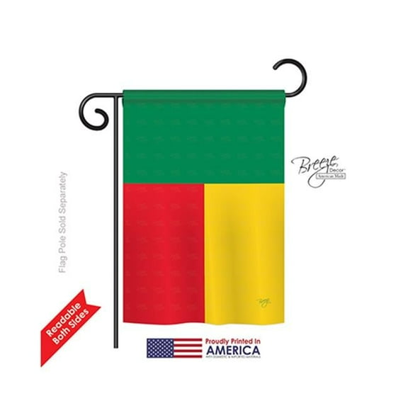 Breeze Decor 58304 Benin 2-Sided Impression Garden Flag - 13 x 18.5 in.