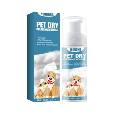 2pcs Yegbong Pet Dry Cleaning Agent Dry Cleaning Foam Body Wash For Dogs And Cats Leave-In Deodorizing Pet Products