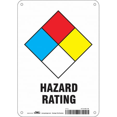 

Condor Safety Sign 7 Wx10 H 0.032 Alum. 476G38 476G38 ZO-G5780621