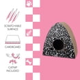 thumbnail image 5 of THE LICKER STORE Koko 19" Modern Cardboard Triangle Cat Cave Scratcher with Catnip, Black/White, 5 of 6