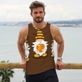 thumbnail image 6 of Gukieu Gnomes With Honey Print Men's Quick Dry Fitness Vest, Round Neck Sleeveless Fitness Bodybuilding Top-Small, 6 of 7