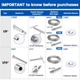 thumbnail image 2 of [Patente] Muzata Paquete De 20 Kit De Barandilla De Cable Invisible De 3/16" Hardware Receptor Invisible Swage Stud End Para 2""X2"" 4""X4"" Poste De Metal De Madera T316 Sistema De Barandilla De Cabl, 2 of 5