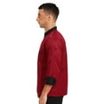 thumbnail image 3 of IEFIEL Mens Professional Chef Jacket Long Sleeve Hotels Restaurants Uniform Coat Burgundy XL, 3 of 7