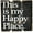 Black, variant on 16 in x 16 in. "This is my Happy Place" by Rough Cut Décor Wood Wall Art
