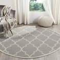 thumbnail image 4 of SAFAVIEH Dhurrie Toby Geometric Moroccan Wool Area Rug, Light Blue/Ivory, 6' x 6' Round, 4 of 4