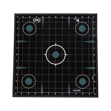 UPC: 0026509046806 | Girls With Guns Splash Adhesive 12 In. X 12 In. Sight Grid Target By Allen 5 Targets Per Pack