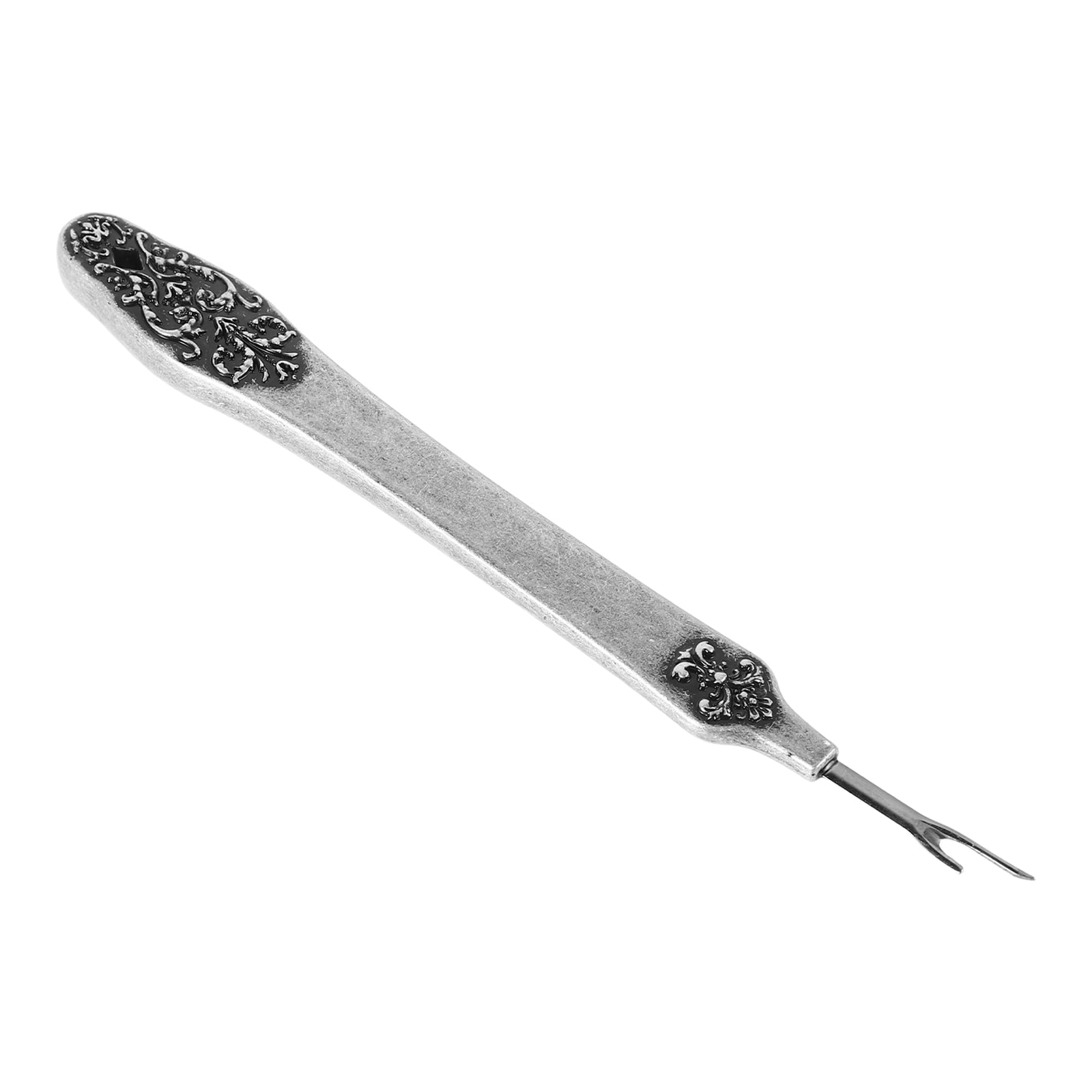 WEUVEB Ergonomic Plated Silver Metal Seam Ripper for Sewing Fine Crafted Stitch Removal