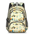 thumbnail image 2 of Excavator and Construction Worker Cute School Backpack Bag with Padded Back and Adjustable Shoulder Straps 16.9 X 12.6 X 5.9 Inches, 2 of 5