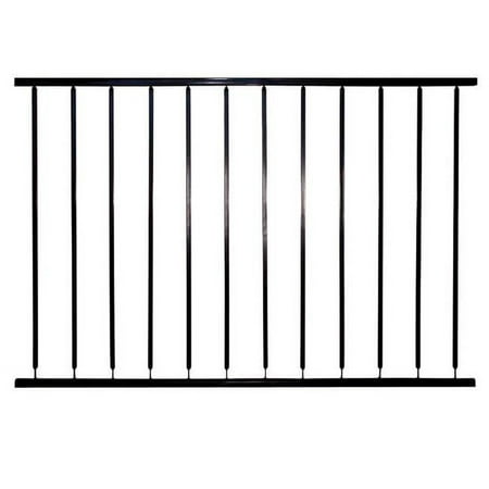 The Village Ironsmith 32 in. H X 48 in. W X 1.3 in. L Steel Metropolitan Railing