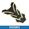 thumbnail image 6 of Unique Bargains Universal 3D Motorcycle Gas Tank Decal 7.87''x5.31'' Gas Tank Sticker Tank Pad Sticker Black Gold Tone, 6 of 6