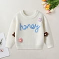 thumbnail image 2 of Kogui Sweaters for Baby Girls Baby Boy Girl First Birthday Golf Outfit Hole in One Golf Cable Knit Sweater Oversized Knitted Pullover Sweatshirt Size 3 6 Months (White,3-6 Months), 2 of 9