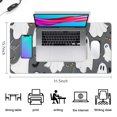 thumbnail image 5 of Long Mouse Pads for Desk,Halloween Ghost Eyes Pattern Desk Mats on Top Of Desks, Desk Mouse Pad Extra Large with 3mm Non-Slip Base and Stitched Edge for Gaming,Office,Work,Home 31.5x15.7in, 5 of 5