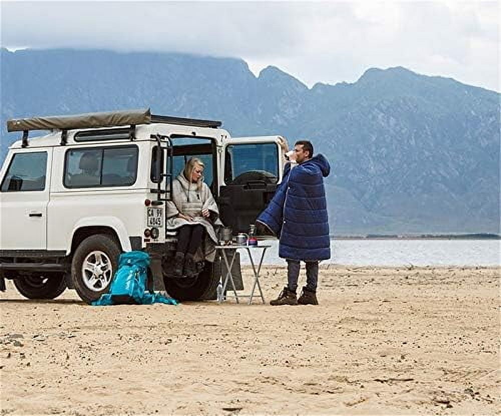Portable Water-Resistant Camping Sleeping Bag Cloak Style Lazy Sleeping Bag Winter Poncho