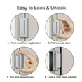 thumbnail image 6 of Yesbay Aluminium Alloy Home Door Reinforcement Lock Security Stopper Hardware Nickel Color, 6 of 8