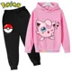 thumbnail image 1 of Ropa Deportiva de Pokémon para niños, Sudadera con capucha y pantalones de Pikachu de manga larga, conjuntos de 2 piezas, otoño, 1 of 1