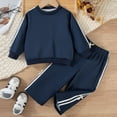 thumbnail image 2 of NIEWTR Toddler Baby Girl Fall Winter Clothes Long Sleeve Sweatshirt Pullover Tops + Joggers Pants Outfit Set Toddler Girl Outfit For 1t 2t 3t 4t 5t 6t,5-6 Years, 2 of 6