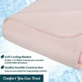 thumbnail image 5 of PAVILIA Cooling Blanket for Hot Sleepers, Lightweight Summer Blanket for Bed, Cooling Chill Throw Blanket for Night Sweats Absorb Heat for Adult Kids on Warm Night, Pink, 60x80inch, Twin, 5 of 7
