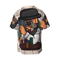 thumbnail image 6 of Lsque Pug Dog print Men's Cuban Collar Short Sleeve Shirt Summer Beachwear Casual Button Down Fashionable Vacation Leisure Shirt-Medium, 6 of 7
