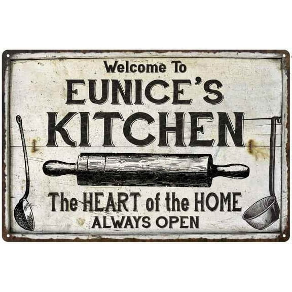 EUNICE'S Kitchen Farmhouse Sign Gift 8x12 Metal 108120033329