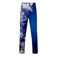 thumbnail image 4 of Hwmodou Men's Yoga Pants Christmas Casual Special Snowman Snowflake Tree Printed Casual Pant Business Office Workwear Trousers Blue XXXL, 4 of 4