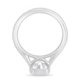thumbnail image 3 of 3.00Ct Elongated Cushion Cut Moissanite Bezel Set Engagement Ring, Cathedral, 10K White Gold, 3 of 4