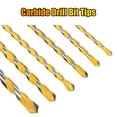 thumbnail image 4 of TSV 6pcs Hex Shank Masonry Drill Bits, Drill Bits with Carbide Tip for Brick, Tile, Cement, Wood, Glass, 5/32-3/8", 4 of 6